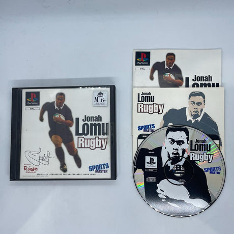 Jonah Lomu Rugby PS1 Playstation 1 Game + Manual PAL