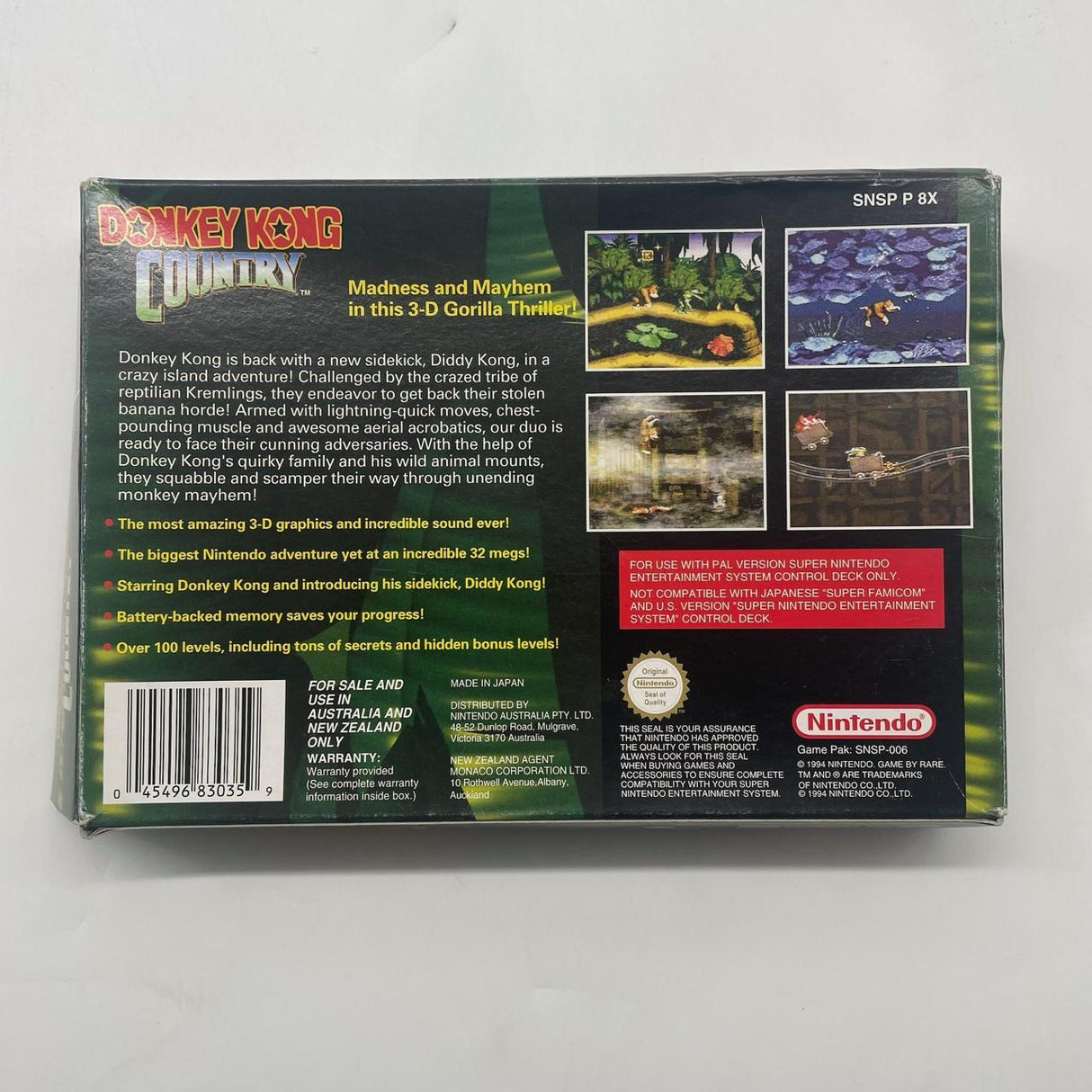 Donkey Kong Country Super Nintendo SNES Game Boxed Complete PAL