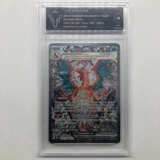 Charizard EX Pokemon Card 223/197 Obsidian Flames Graded TCG 9 25AU4-Trippy Trades