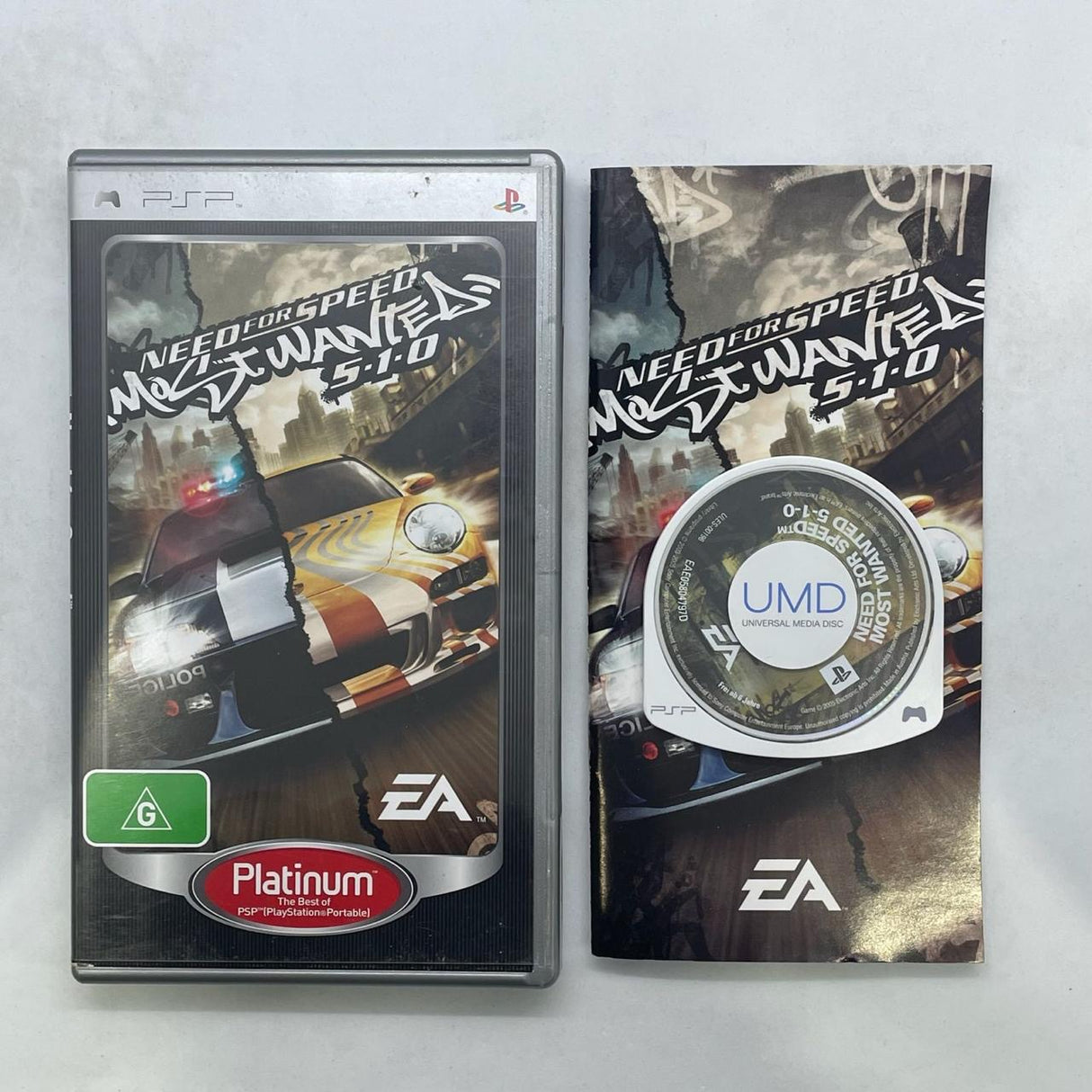 Need For Speed Most Wanted 5.1.0 PSP Playstation Portable Game + Manual
