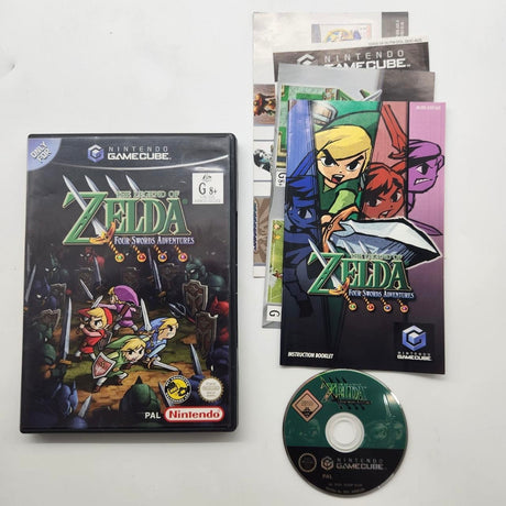 The Legend of Zelda Four Swords Adventures Nintendo Gamecube Game + Manual PAL