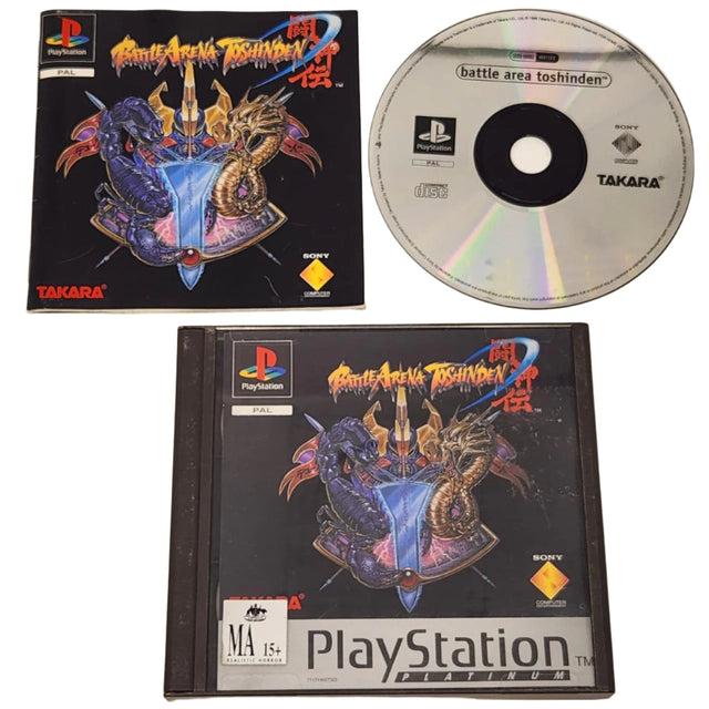 Battle Arena Toshinden 2 PS1 Playstation 1 Game + Manual PAL