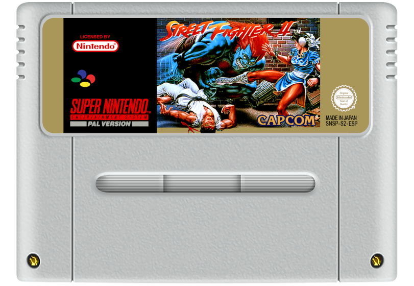 Street Fighter II Super Nintendo Entertainment System SNES Game Cartridge PAL