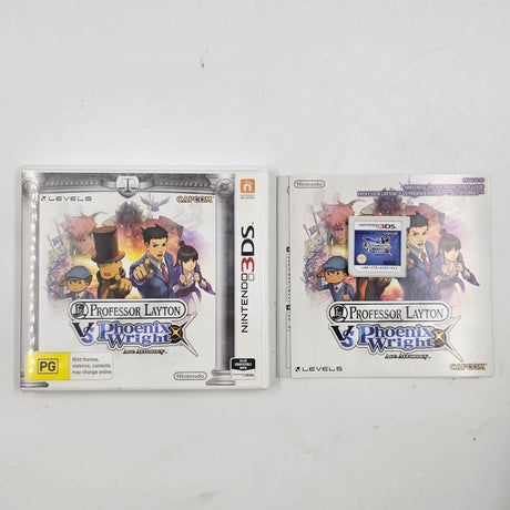 Professor Layton vs Phoenix Wright Ace Attorney Nintendo 3DS Game + Manual PAL