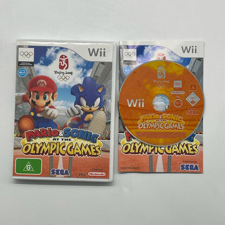 Mario & Sonic at The Olympic Games Nintendo Wii Game + Manual PAL