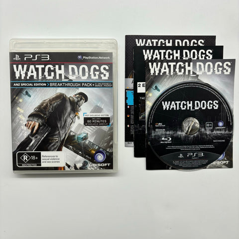 Watch Dogs PS3 Playstation 3 Game + Manual 05A4