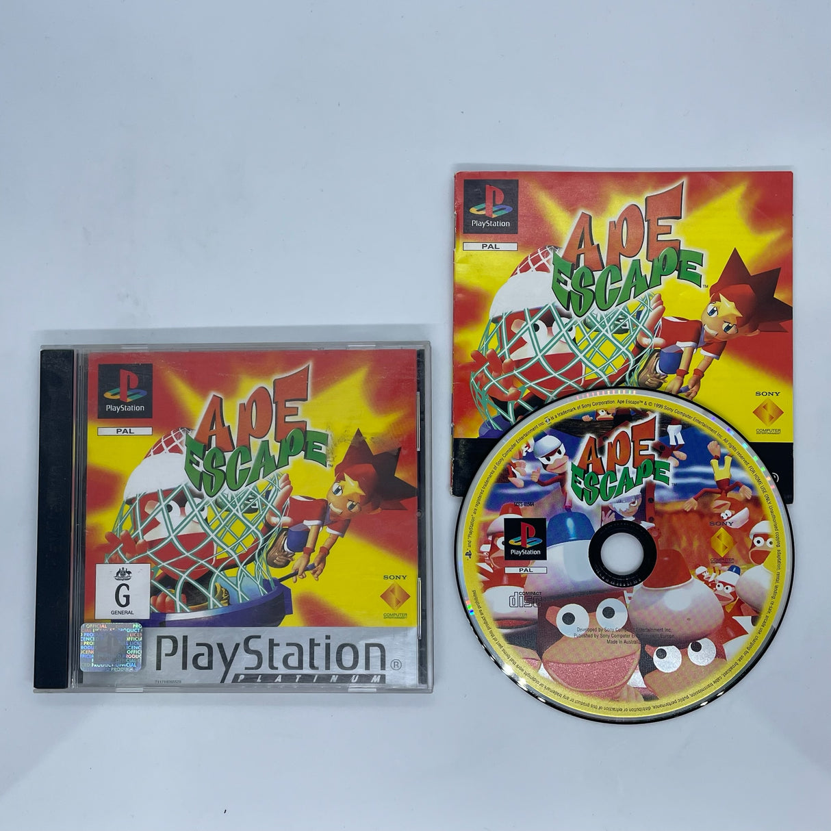 Ape Escape PS1 Playstation 1 Game + Manual PAL