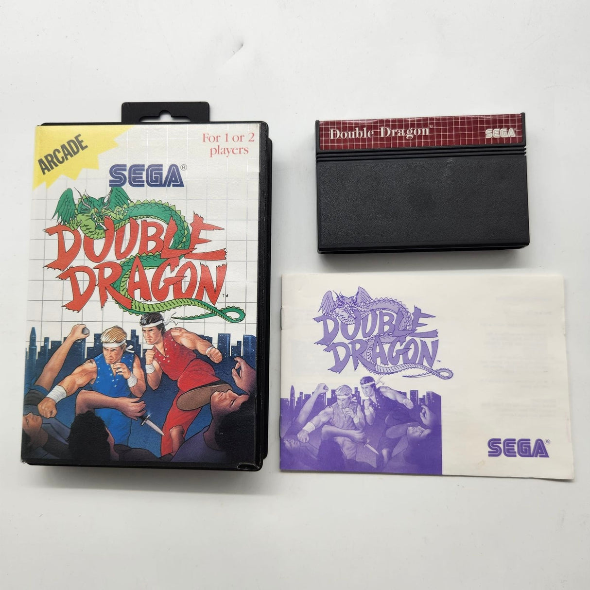 Double Dragon Sega Master System Game + Manual PAL