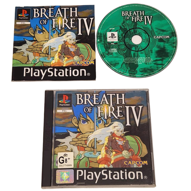 Breath of Fire IV PS1 Playstation 1 Game + Manual PAL