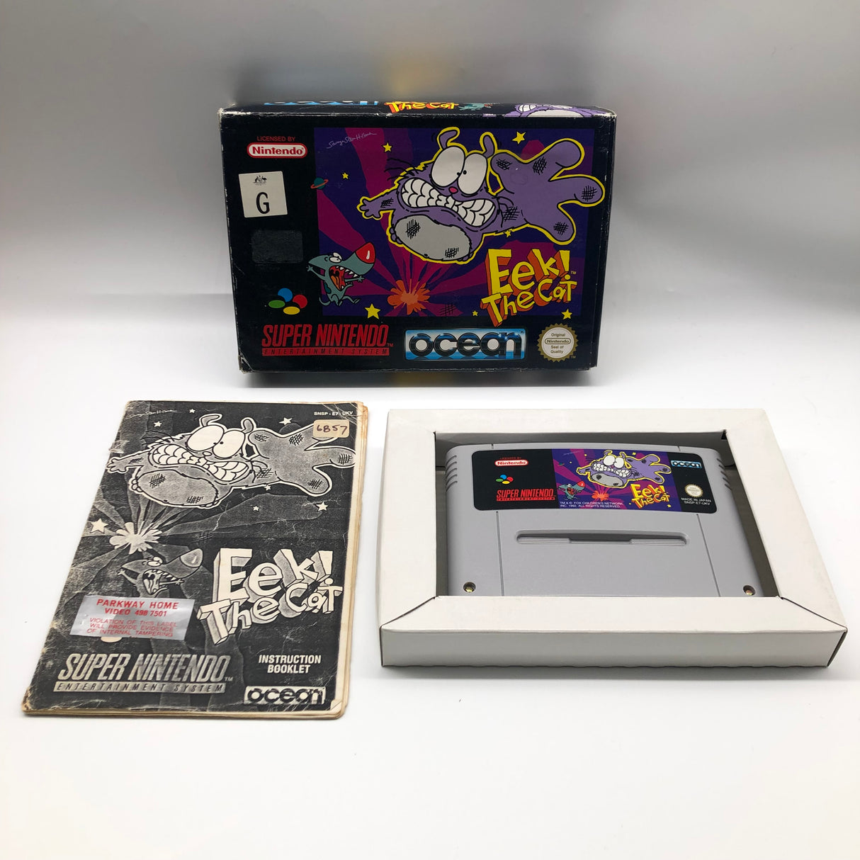 Eek! the Cat Super Nintendo SNES Game Boxed Complete PAL 9JE4 - Trippy Trades 