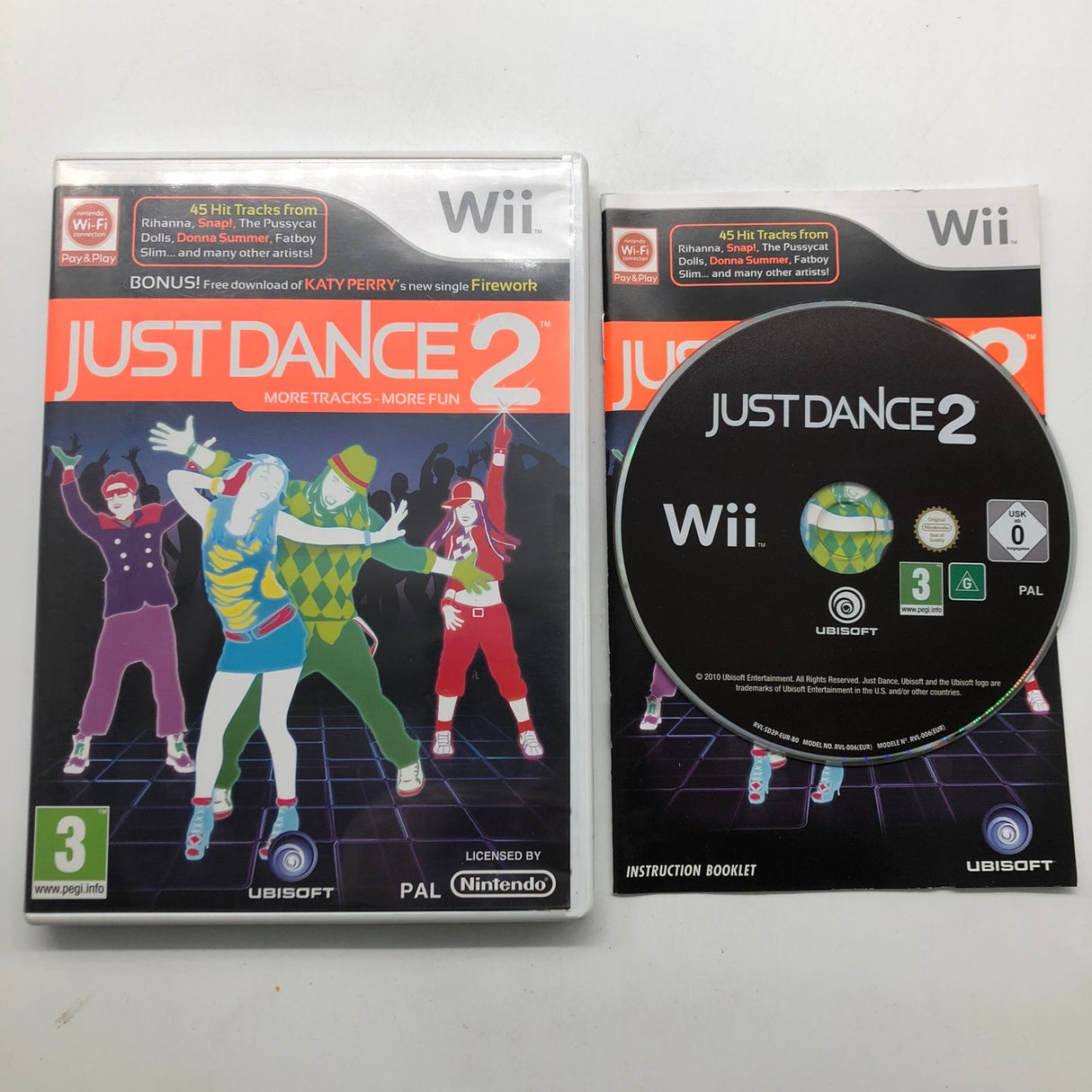Just Dance 2 Nintendo Wii Game + Manual PAL 25AU4