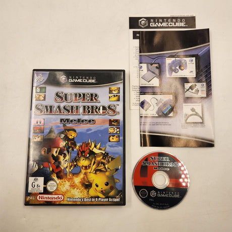 Super Smash Bros Melee Nintendo Gamecube Game + Manual PAL