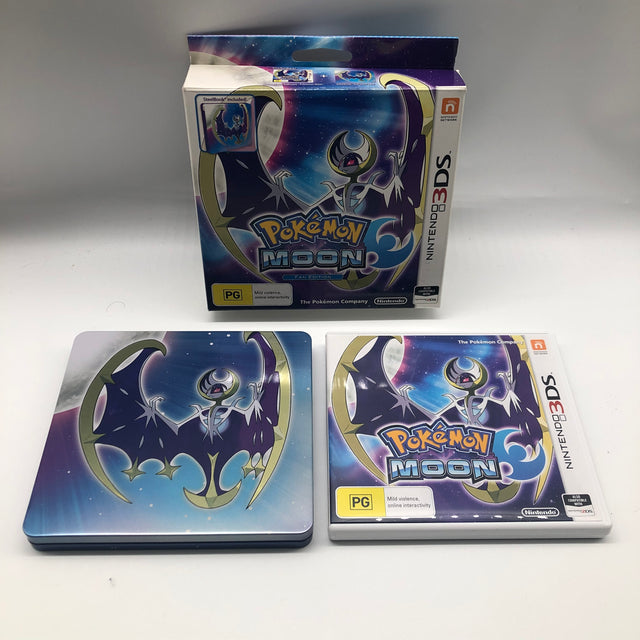 Pokemon Moon Fan Edition Nintendo 3DS Game Steelbook Edition Boxed 25AU4