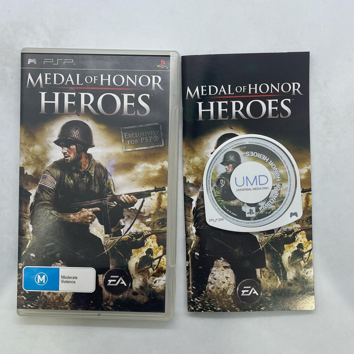 Medal Of Honor Heroes PSP Playstation Portable Game + Manual