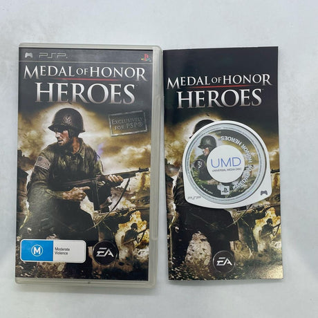 Medal Of Honor Heroes PSP Playstation Portable Game + Manual
