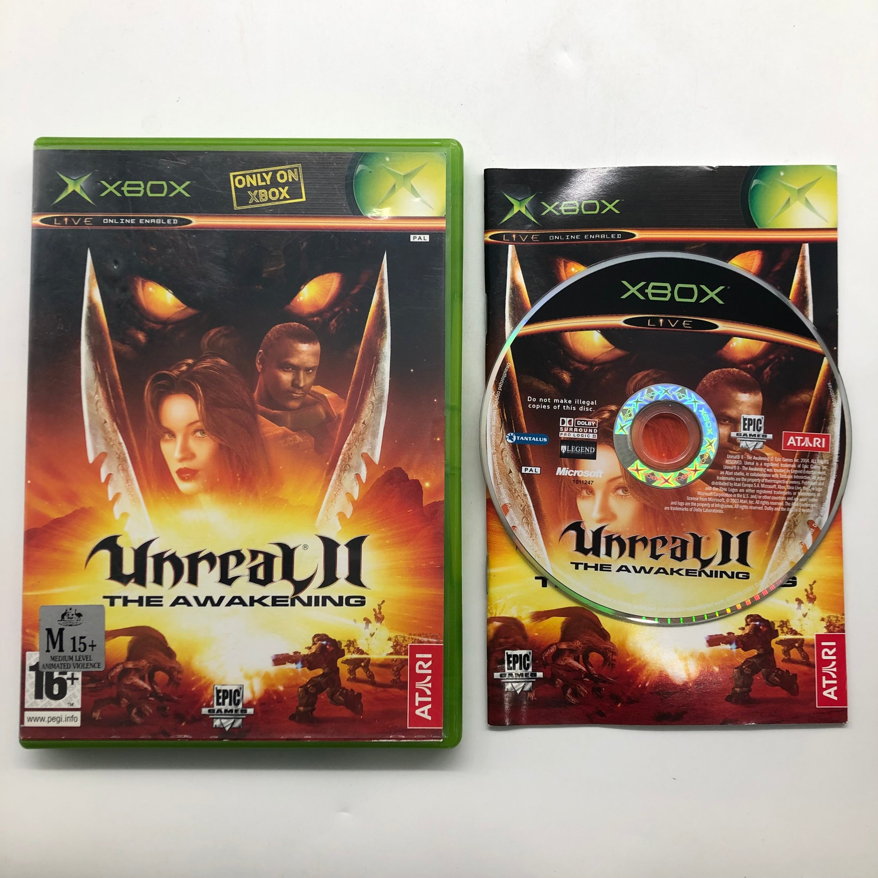 Unreal II 2 The Awakening Xbox Original Game Manual PAL Trippy Trades