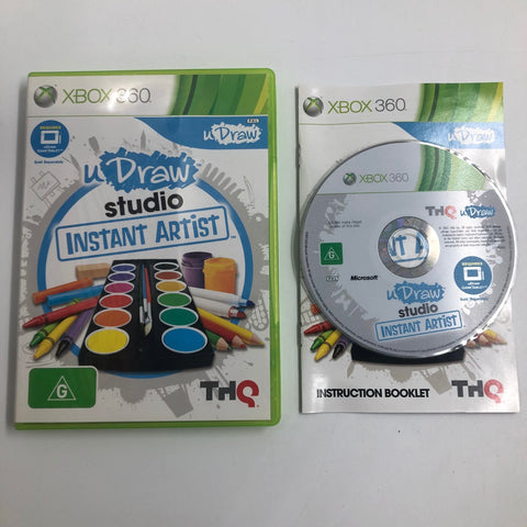 U Draw Studio Tablet Instant Artist Xbox 360 Game + Manual PAL 05A4
