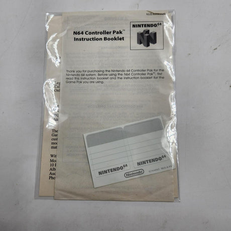 Controller Pak Nintendo 64 N64 Boxed PAL