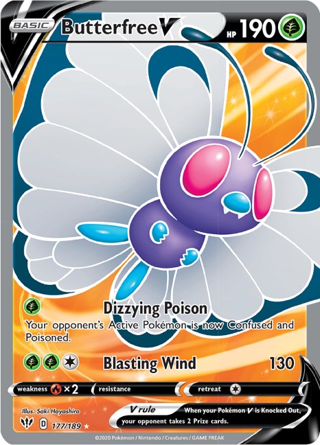 Butterfree V (Full Art) [SWSH03 - 177/189]-Trippy Trades