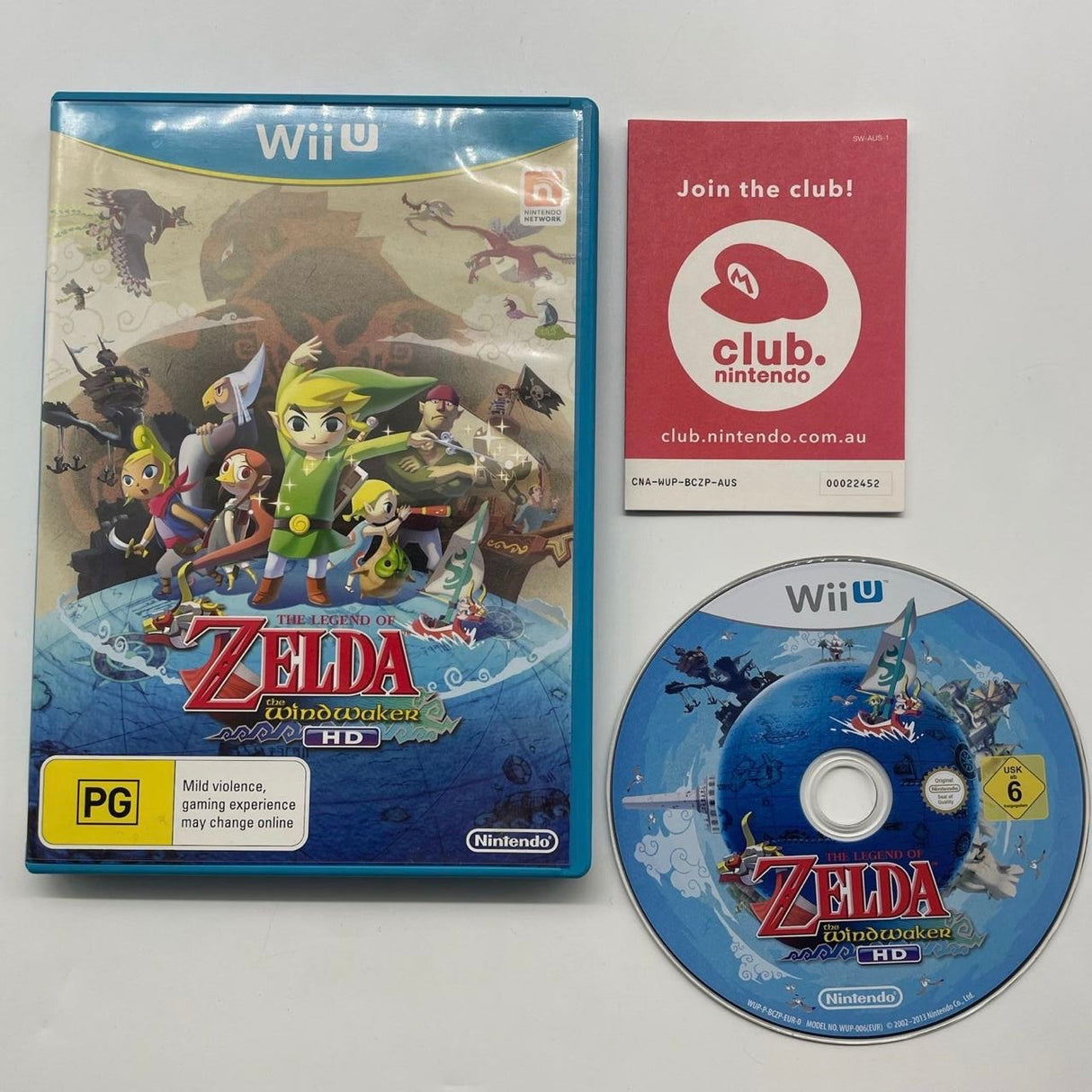 The Legend of Zelda The Wind Waker HD Nintendo Wii U Game + Manual PAL