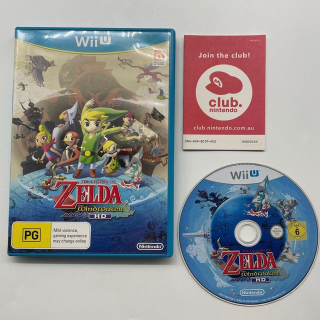 The Legend of Zelda The Wind Waker HD Nintendo Wii U Game + Manual PAL
