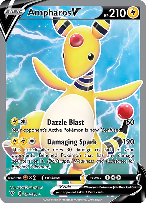 Ampharos V (Full Art) [SWSH04 - 171/185]-Trippy Trades