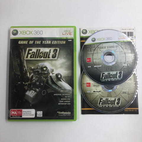 Fallout 3 Game Of The Year Edition Xbox 360 Game + Manual PAL 04F4