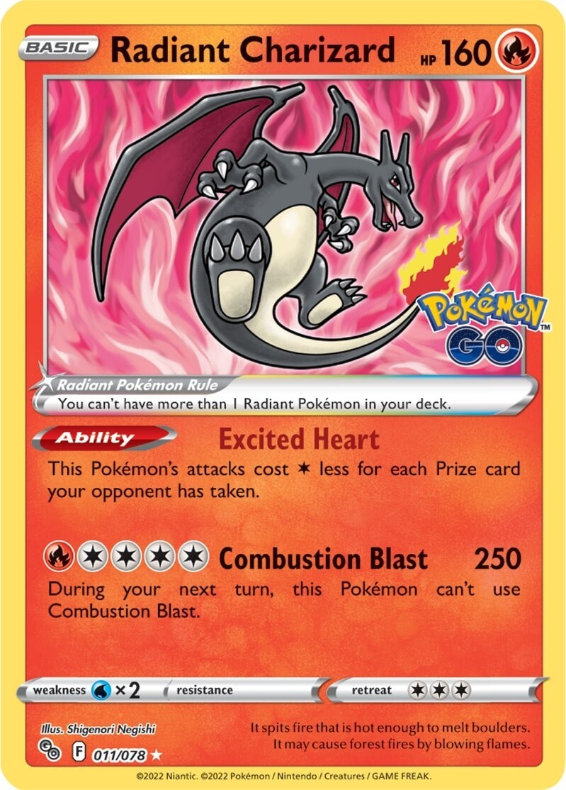 Radiant Charizard [PGO - 011/078]-Trippy Trades