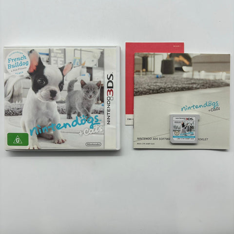 Nintendogs + Cats French Bulldog Nintendo 3DS Game + Manual PAL 05A4