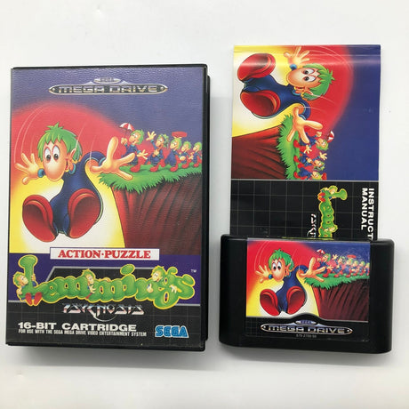 Lemmings Sega Mega Drive Game + Manual PAL