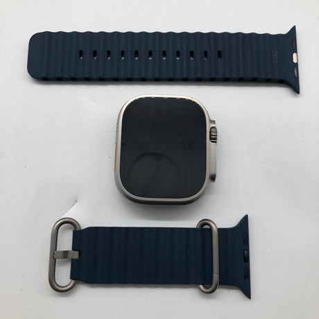 Apple Watch Ultra 49mm Titanium Case with Midnight Ocean Band And Charger 25AU4