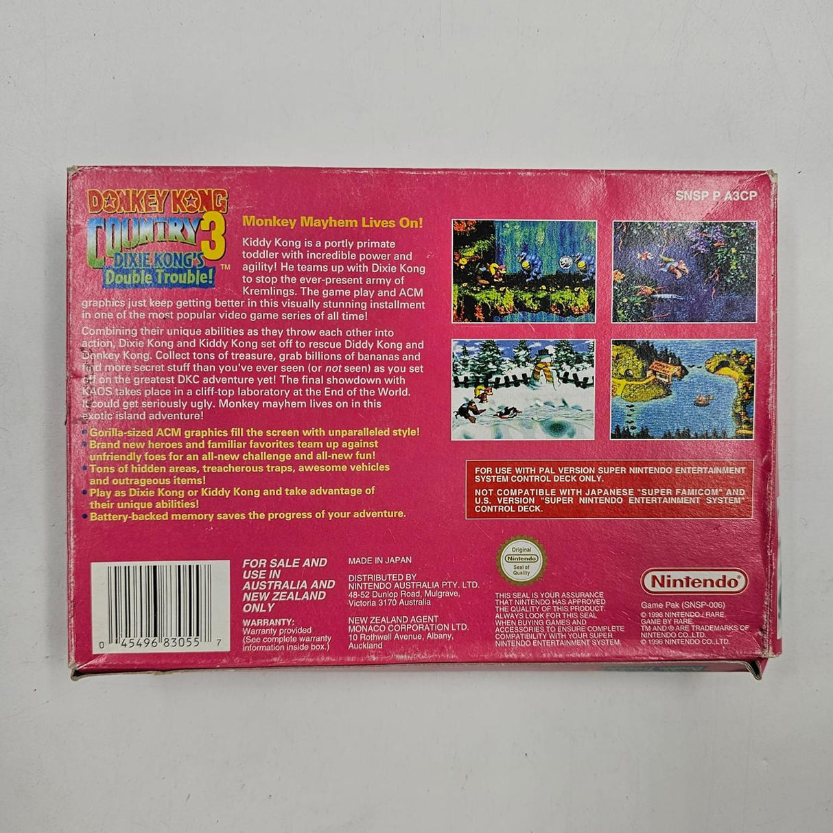 Donkey Kong Country 3 Super Nintendo SNES Game Boxed Complete PAL 9JE4 - Trippy Trades 