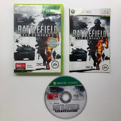 Battlefield Bad Company 2 Xbox 360 Game + Manual PAL