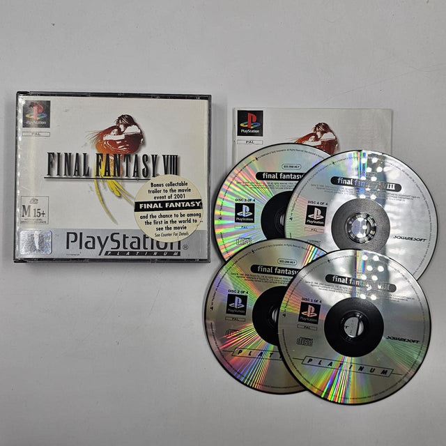 Final Fantasy Viii PS1 Playstation 1 Game + Manual PAL