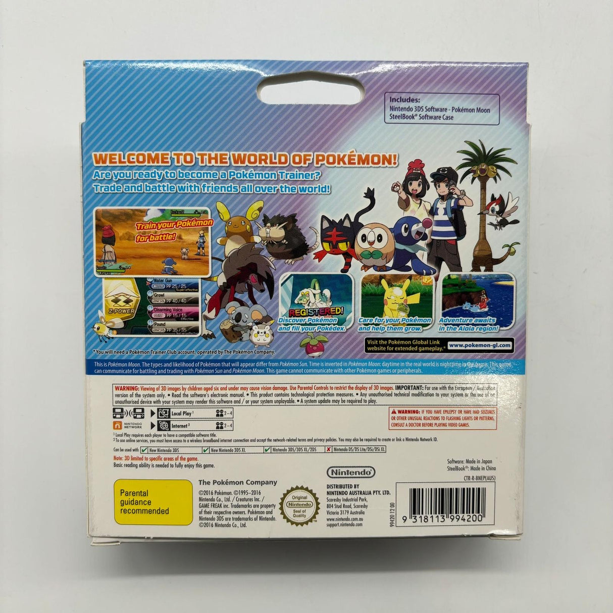 Pokemon Moon Fan Edition Nintendo 3DS Game Boxed PAL - Trippy Trades 