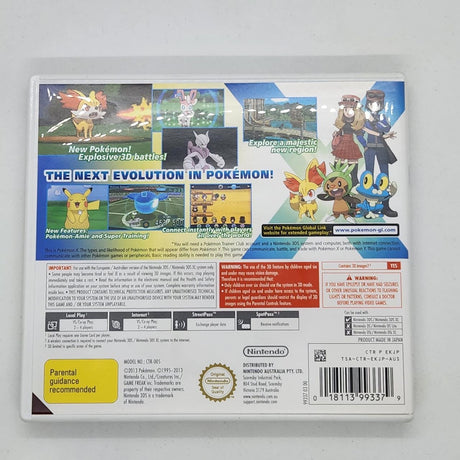 Pokemon X Nintendo 3DS Game + Manual PAL