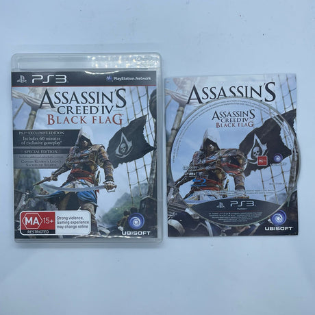 Assassin's Creed IV 4 Black Flag PS3 Playstation 3 Game + Manual-Trippy Trades