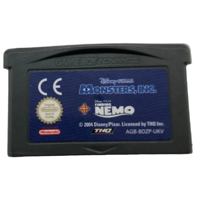 Monsters Inc + Nemo Nintendo Gameboy Advance GBA Game Cartridge 25AU4