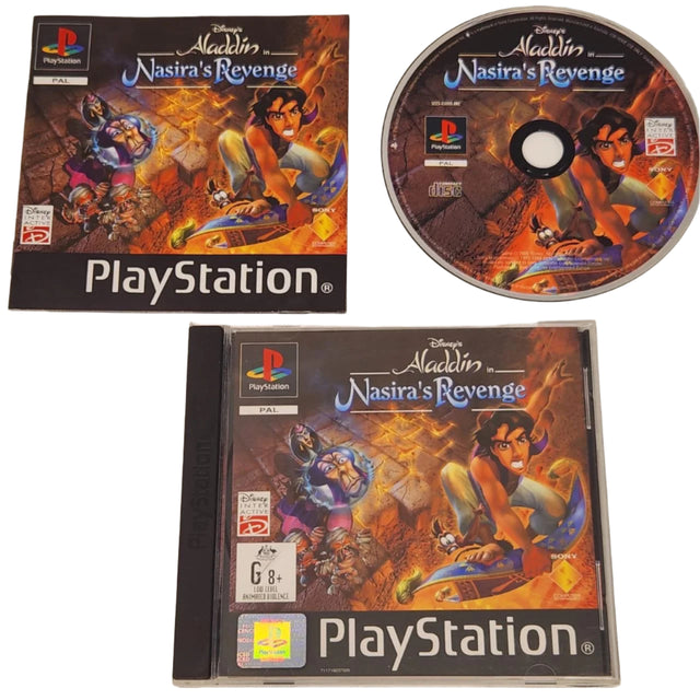 Disney’s Aladdin In Nasira’s Revenge PS1 Playstation 1 Game + Manual PAL