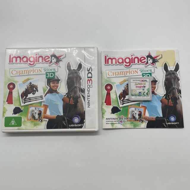 Imagine Champion Rider 3D Nintendo 3DS Game + Manual PAL