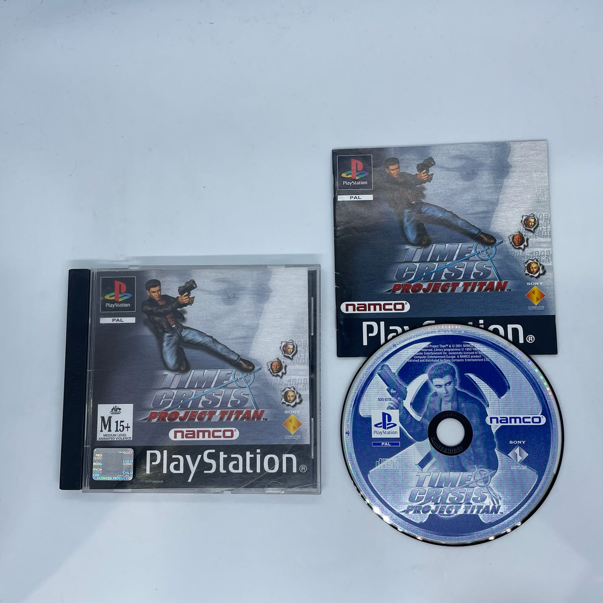 Time Crisis Project Titan PS1 Playstation 1 Game + Manual PAL