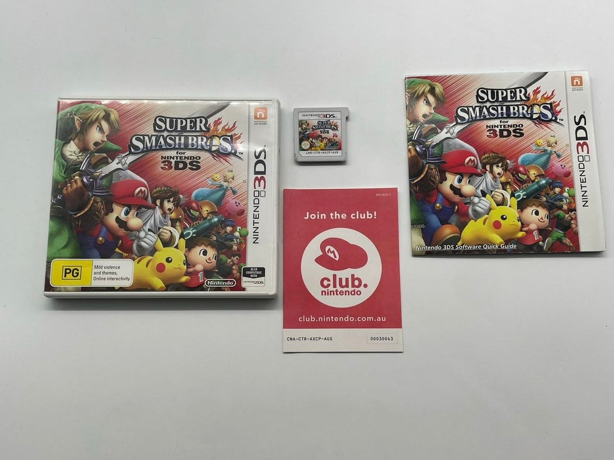 Super Smash Bros Nintendo 3DS Game + Manual PAL