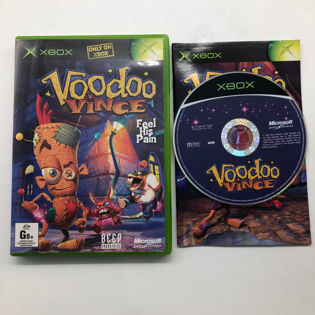 Voodoo Vince Feel His Pain Xbox Original Game + Manual PAL