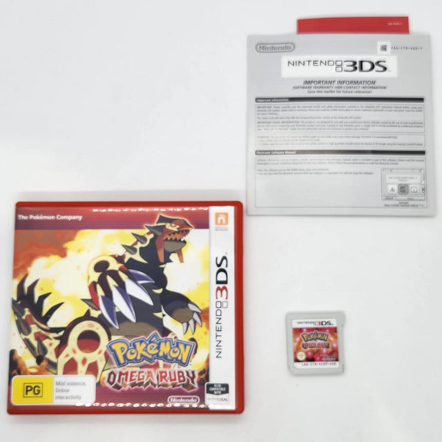 Pokemon Omega Ruby Nintendo 3DS Game + Manual PAL