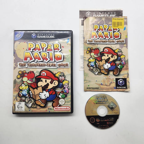 Paper Mario - The Thousand Year Door Nintendo Gamecube Game + Manual PAL