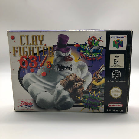 Clay Fighter 63 ⅓ Nintendo 64 N64 Game Boxed Complete PAL