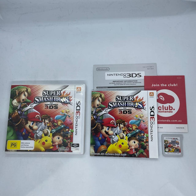 Super Smash Bros Nintendo 3DS Game + Manual PAL