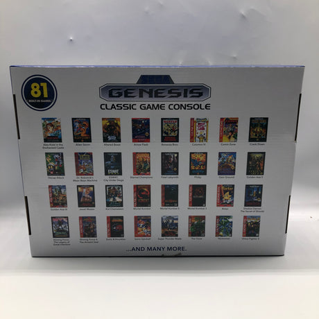 Sega Mega Drive / Genesis Classic Game Console with 81 Built-in Games Black Boxed