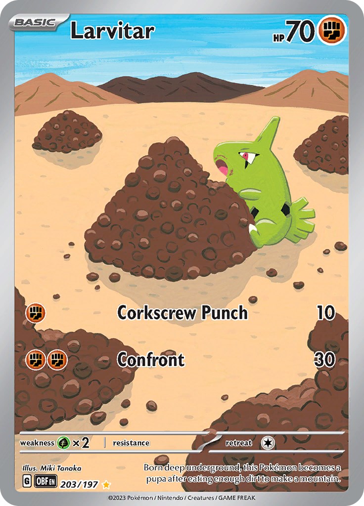 Larvitar - 203/197 [OBF - 203/197]-Trippy Trades