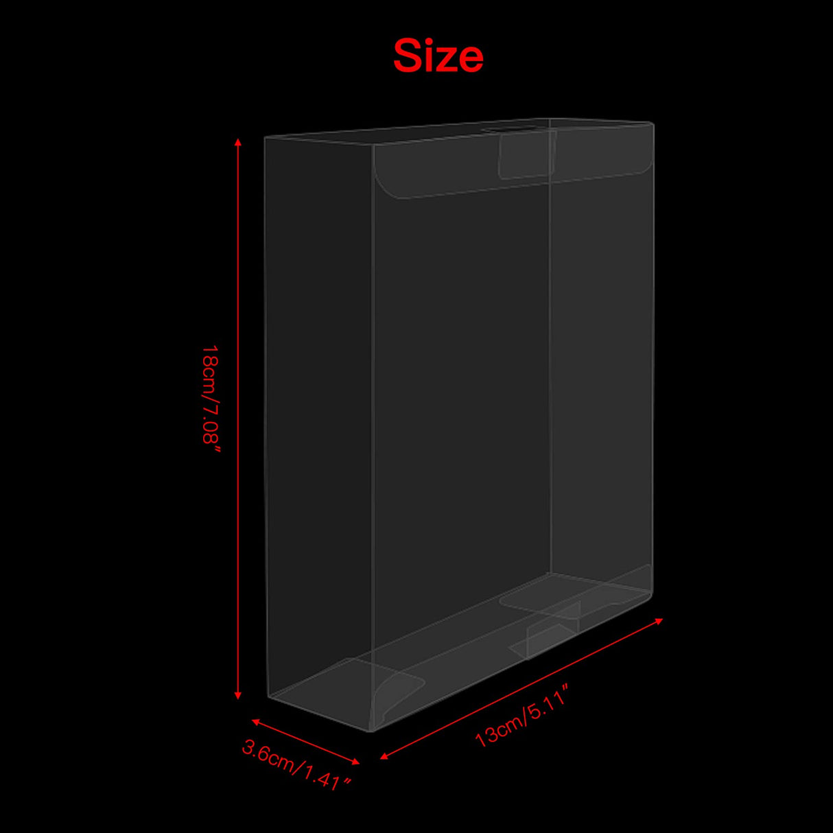 5 Pcs Clear Box Protectors Case Nintendo SNES & N64 64 Game Boxed protector